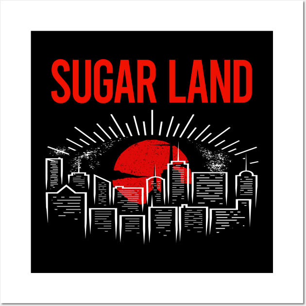 Red Moon Sugar Land Wall Art by flaskoverhand